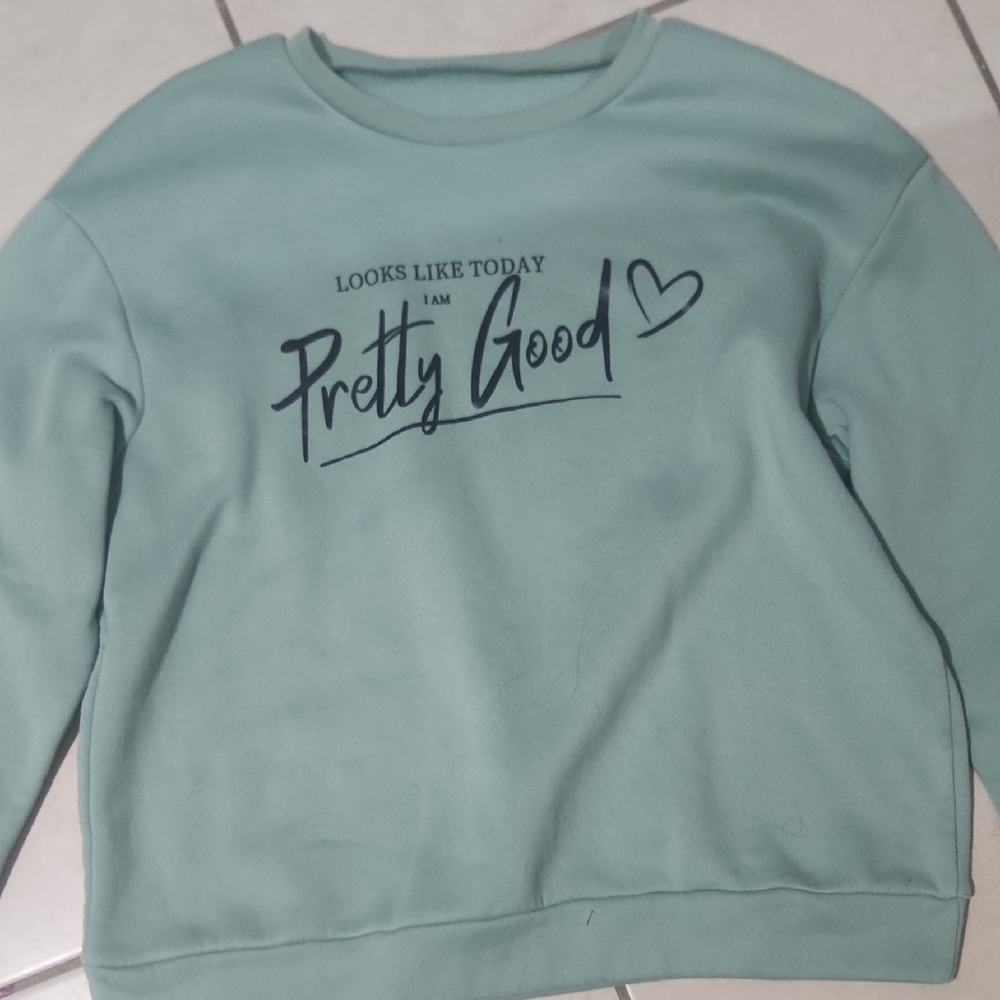 Mint Green Graphic Sweatshirt